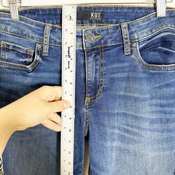 Kut from the Kloth Jeans Snake Print Side Stripe Ankle Skinny sz 8 - Picture 8 of 9